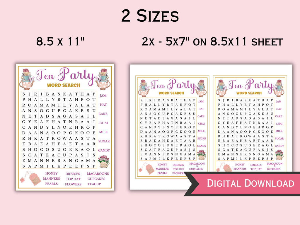 Tea Party Game Bundle for Kids & Adults - 22 Games