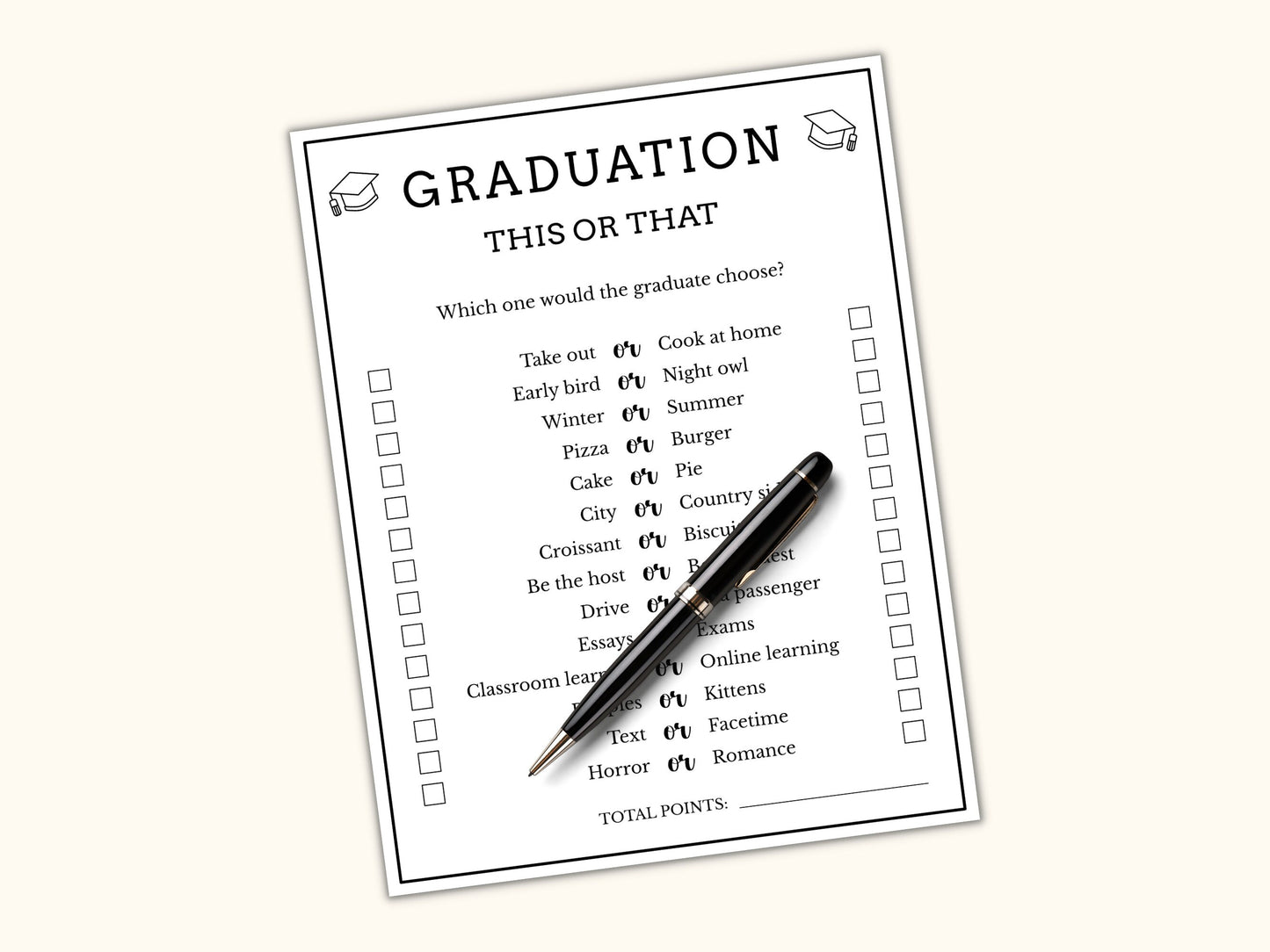 4 Printable Graduation Party Games