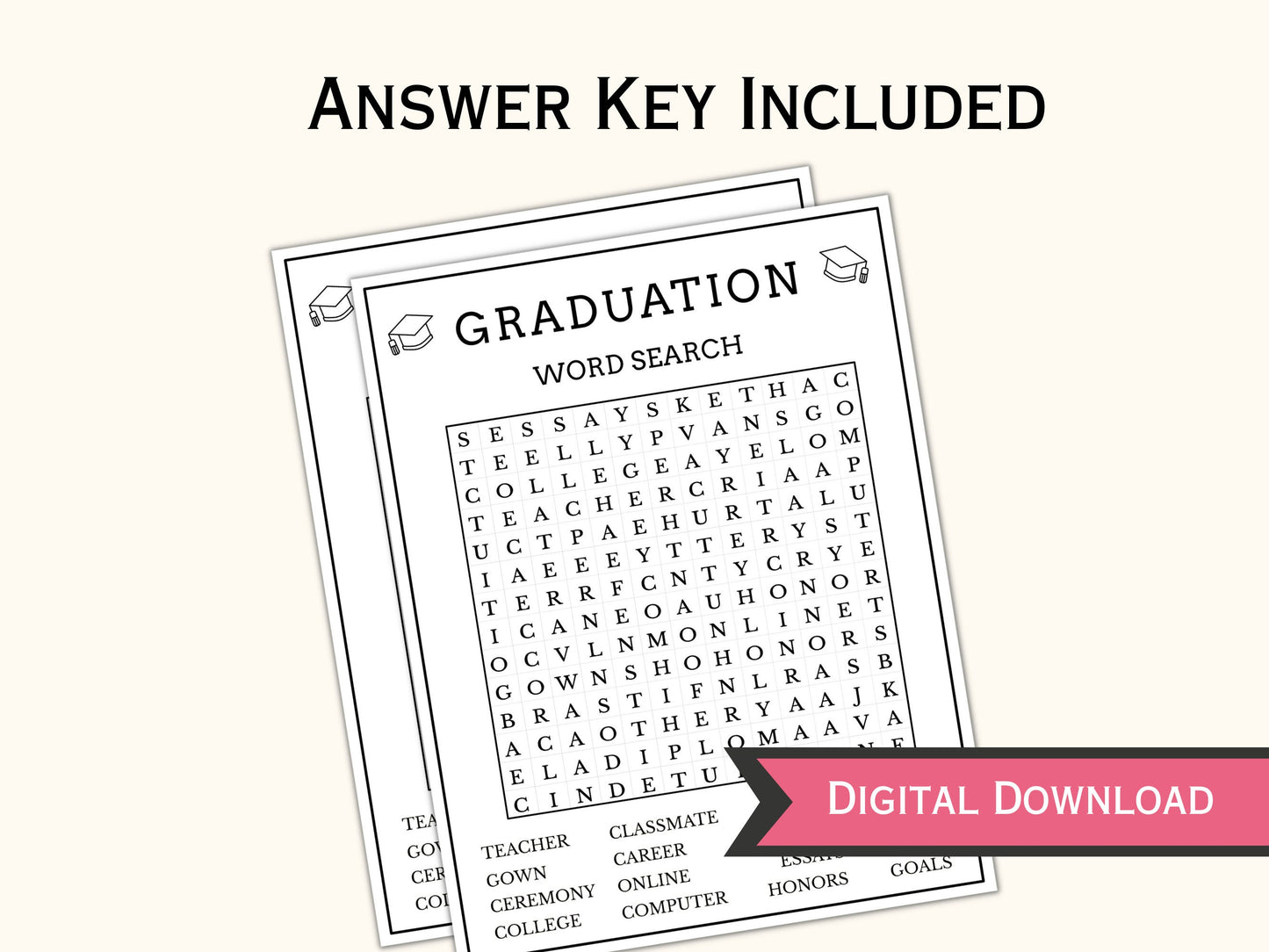 Graduation Party Games - 8 Printable Games