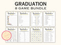 8 Printable Graduation Party Game Bundle