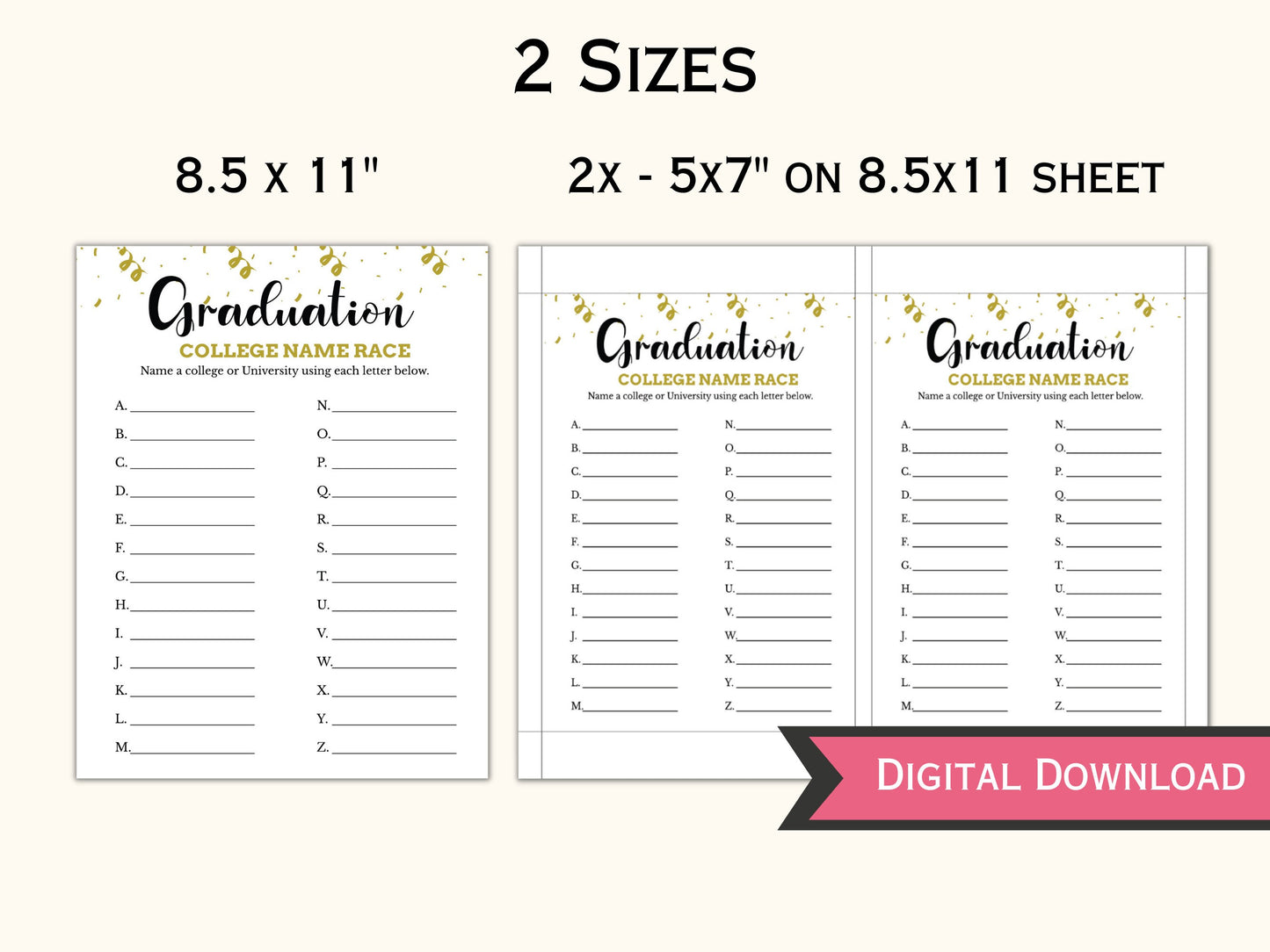 Printable Graduation Party Games Bundle - 20 Games