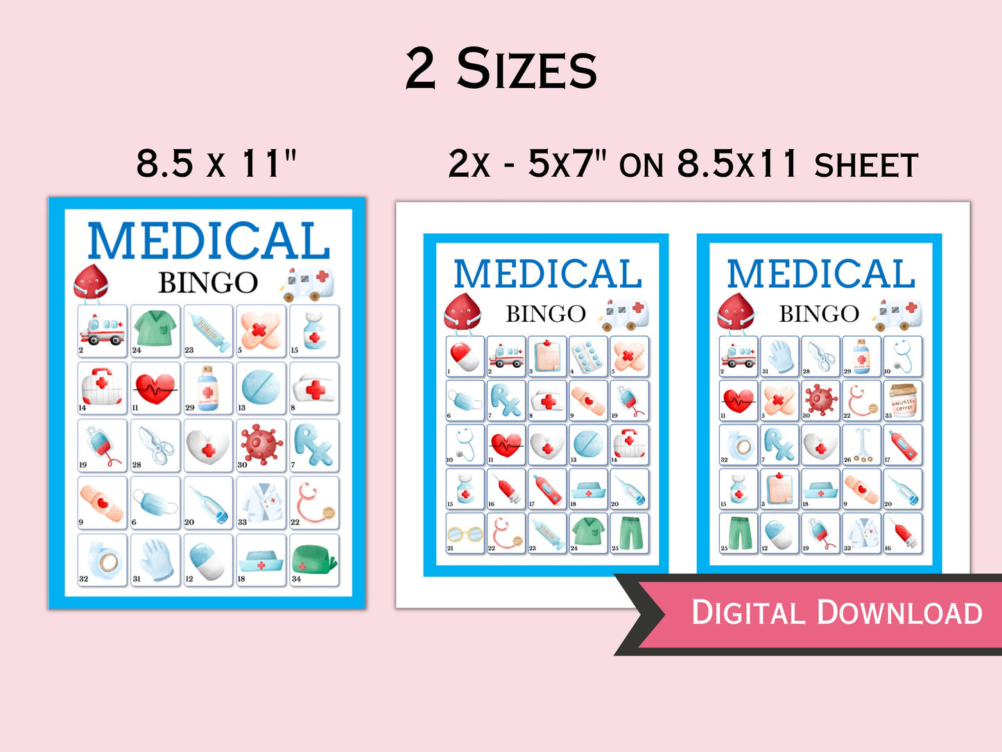 Medical Bingo Game - 30 Cards