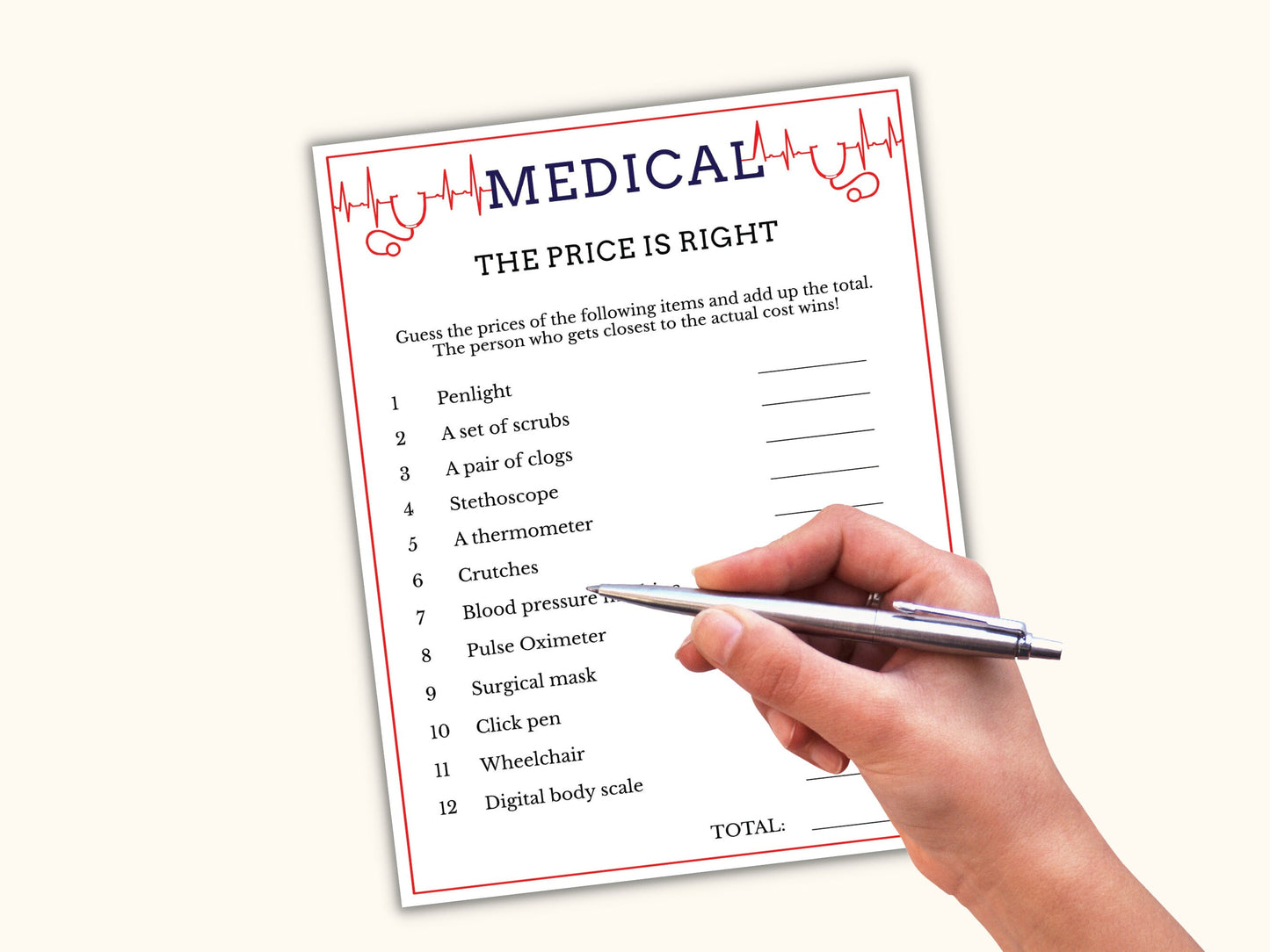 Printable Medical Party Game - (14 Games)