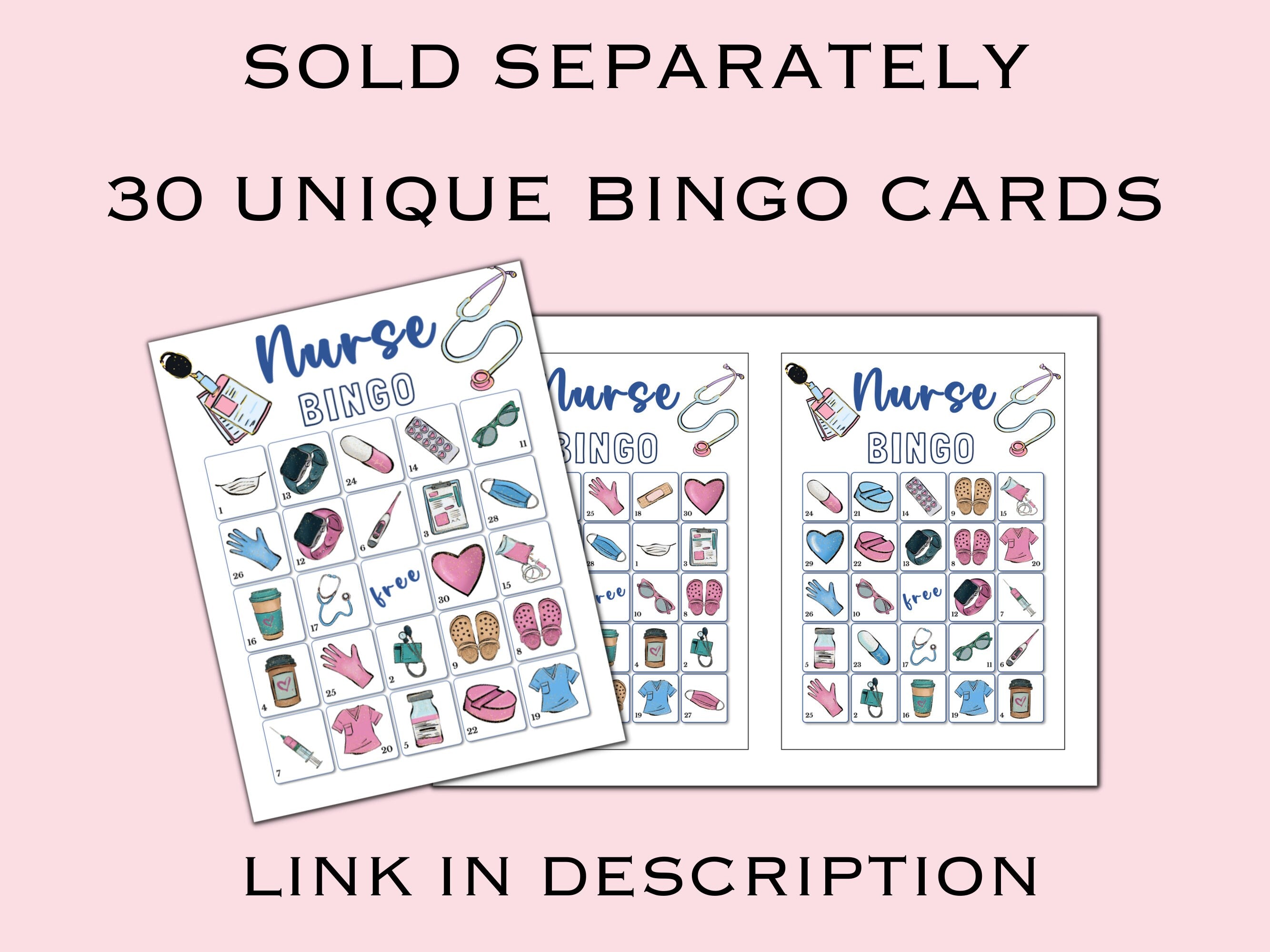 6 Printable Nurse Graduation Game Bundle