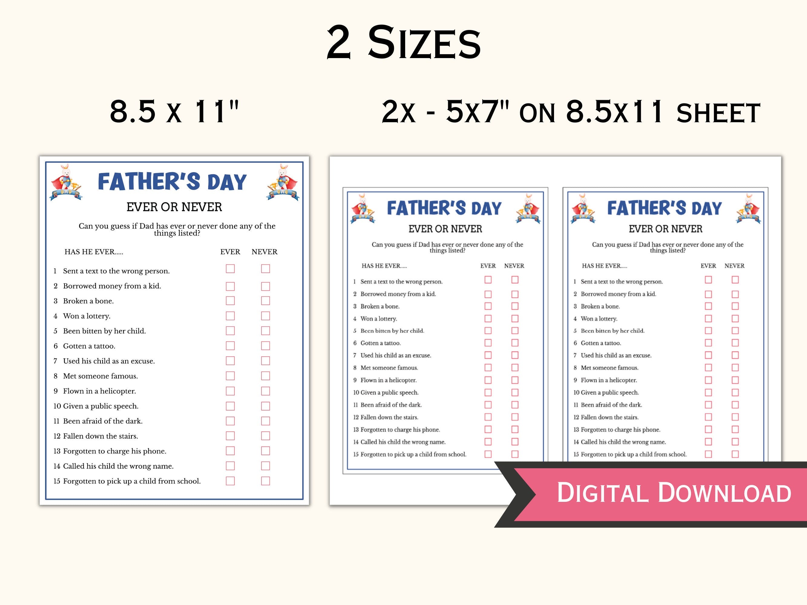 Ever or Never - Father's Day Game