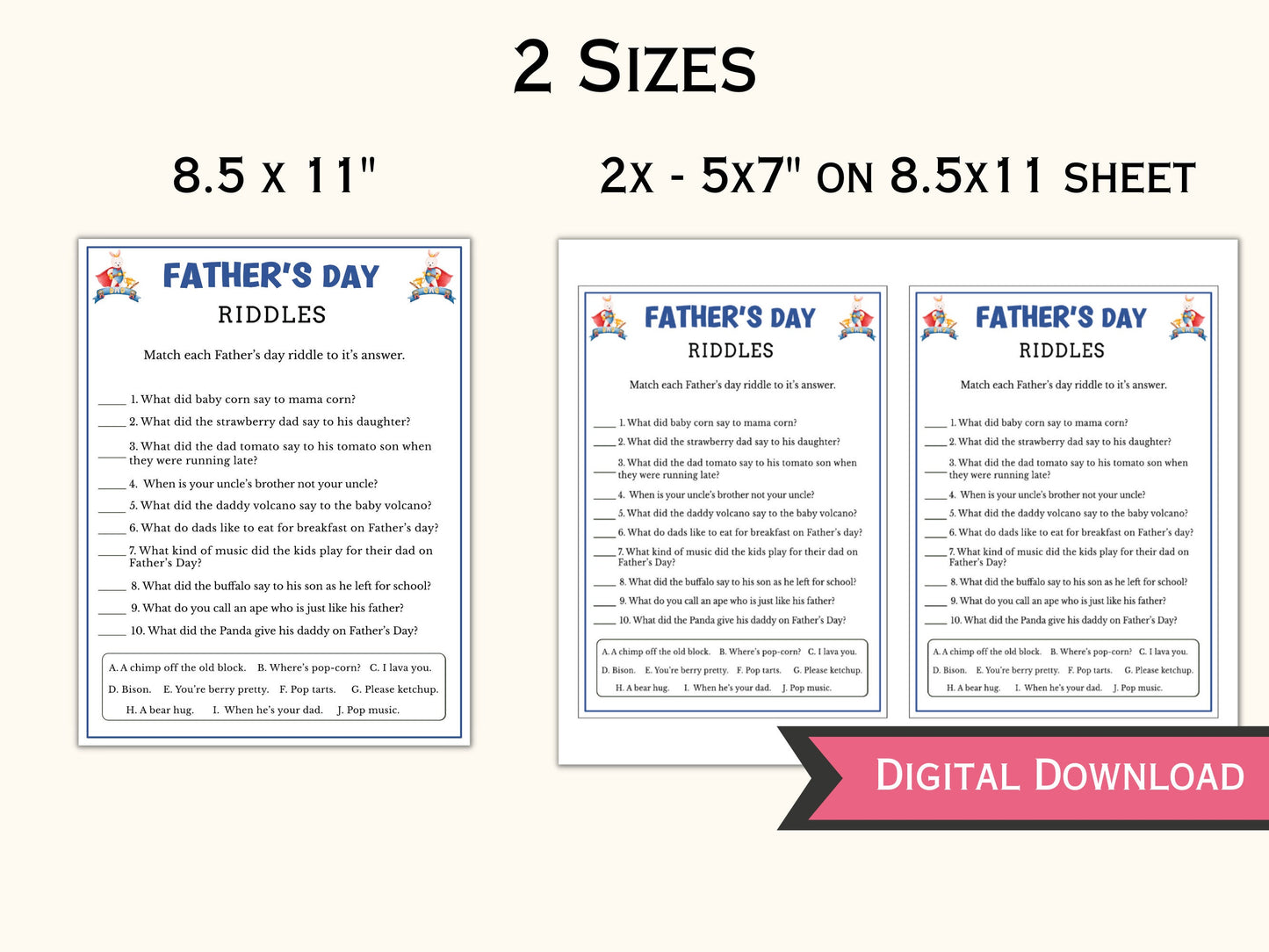 Father's Day Riddles Game