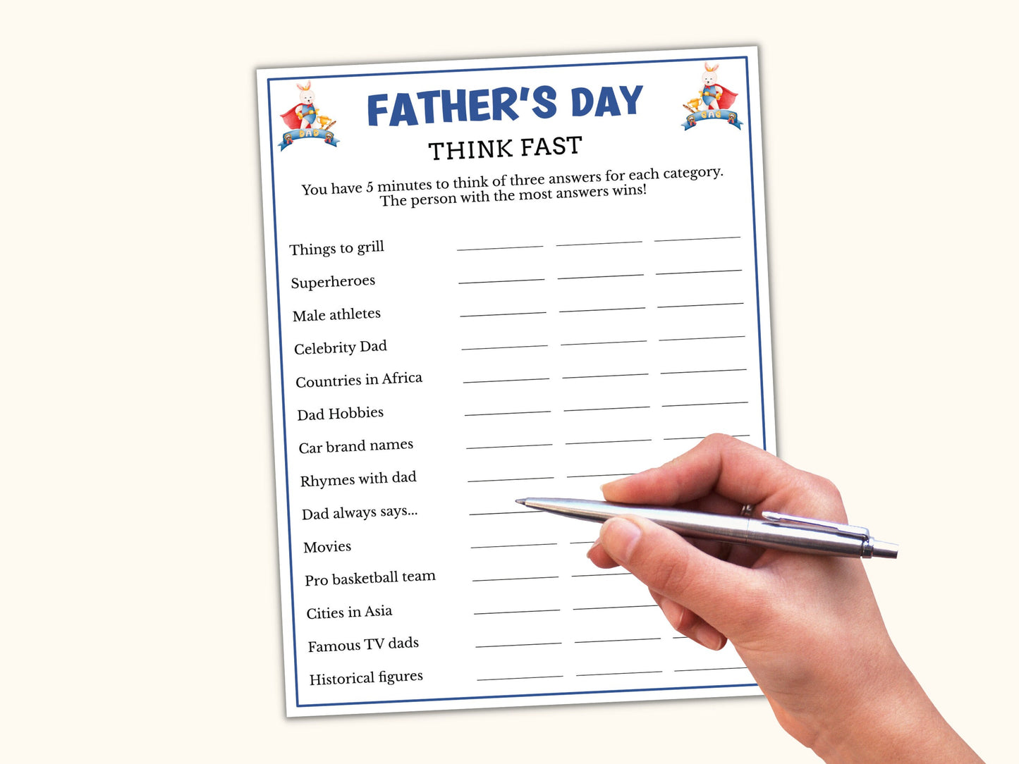 Think Fast - Father's Day Game