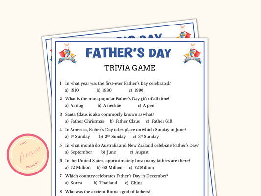 Father's Day Trivia Game