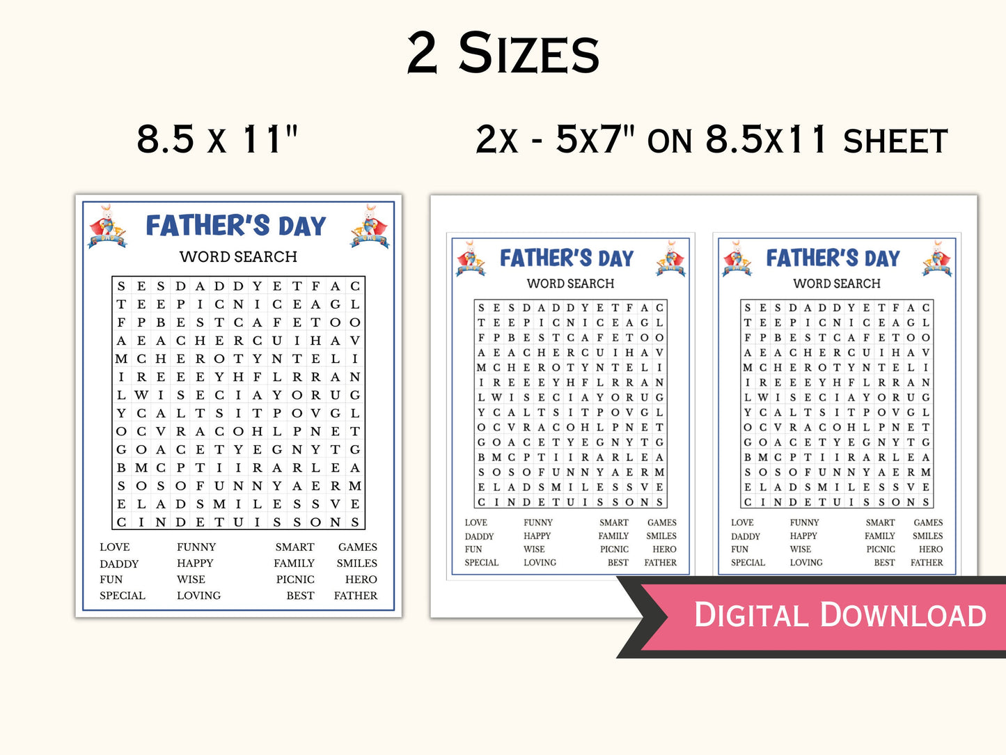 Printable Father's Day Word Search Game