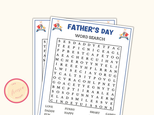 Printable Father's Day Word Search Game