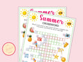 Summer Crossword Game
