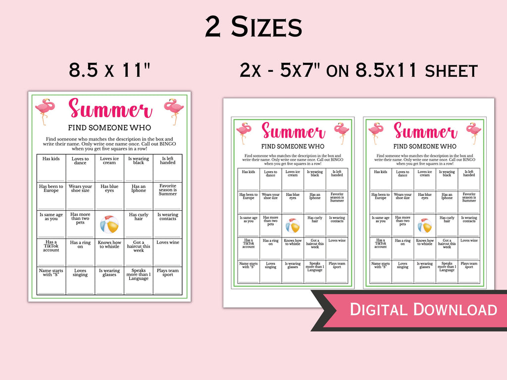 Summer Find the Guest Bingo