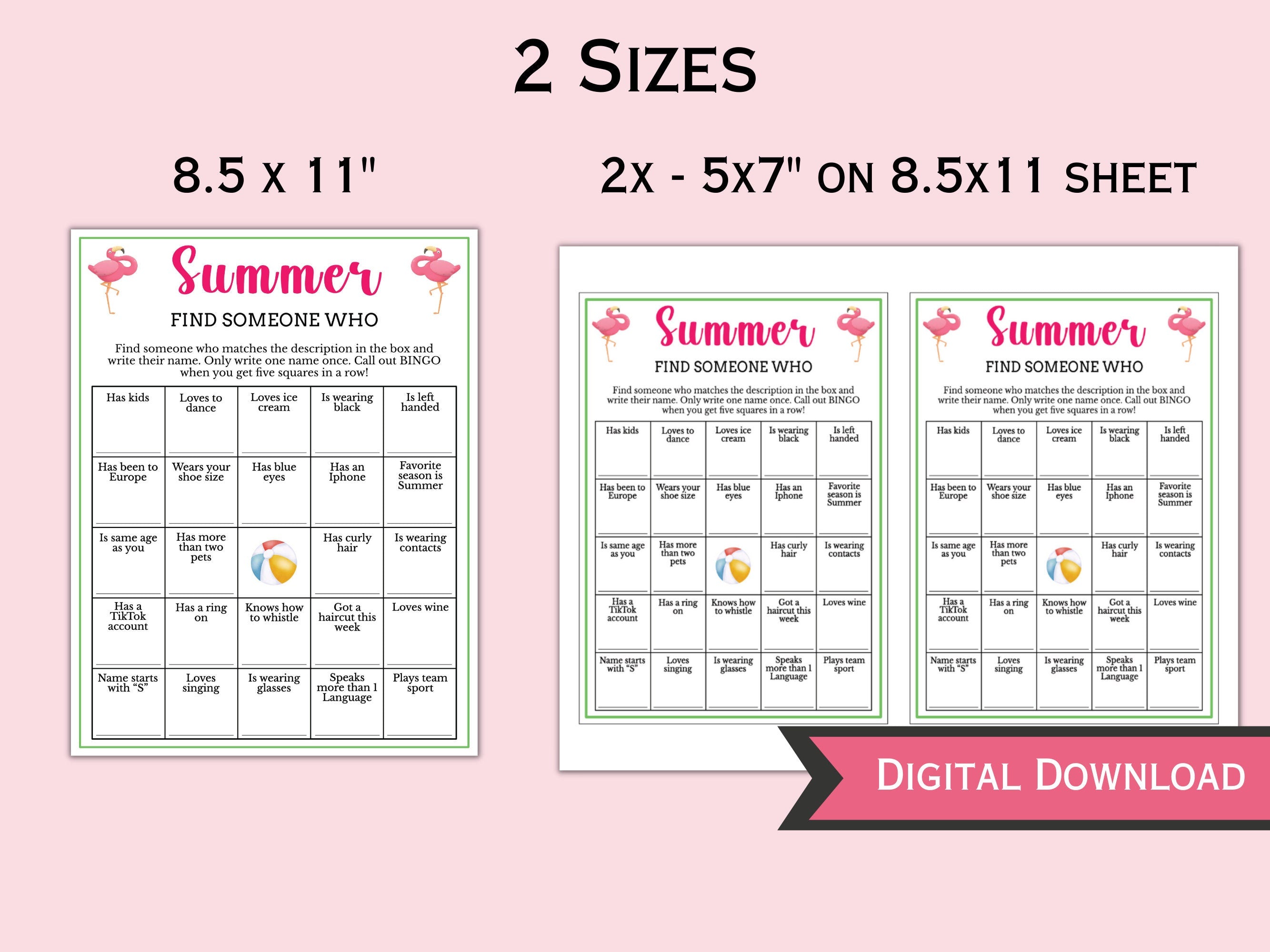 Summer Find the Guest Bingo