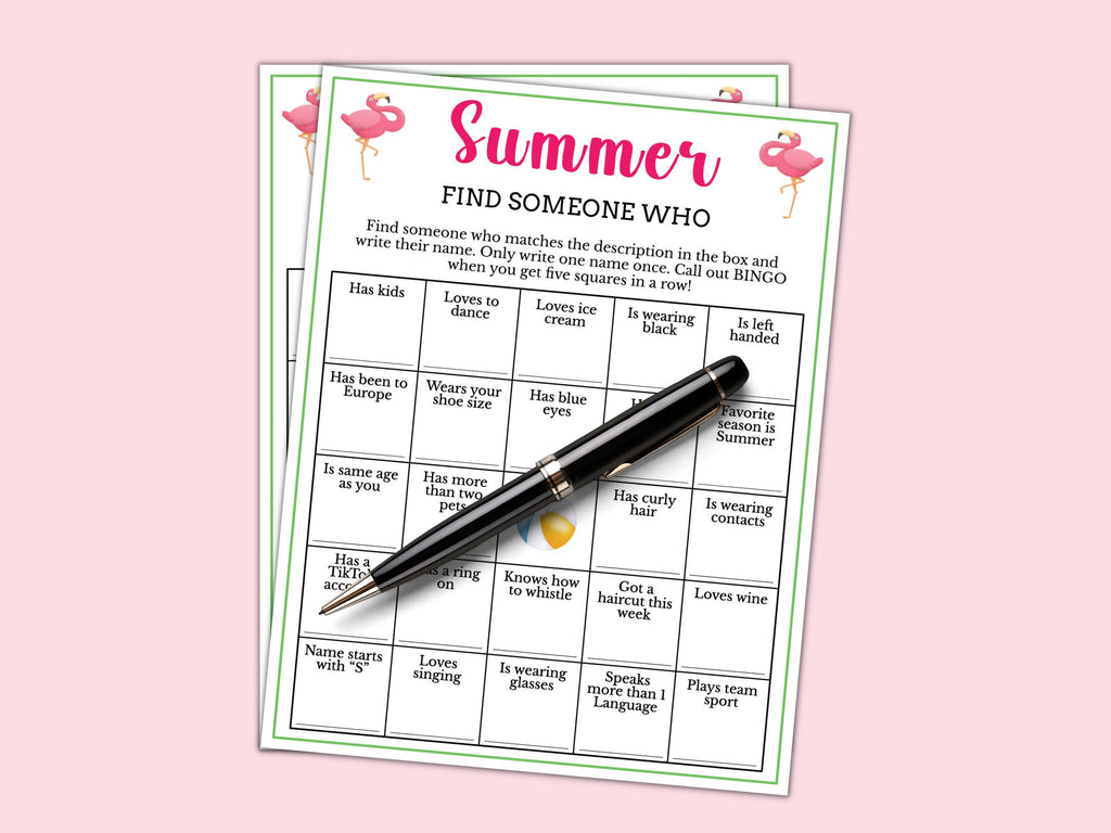 Summer Find the Guest Bingo
