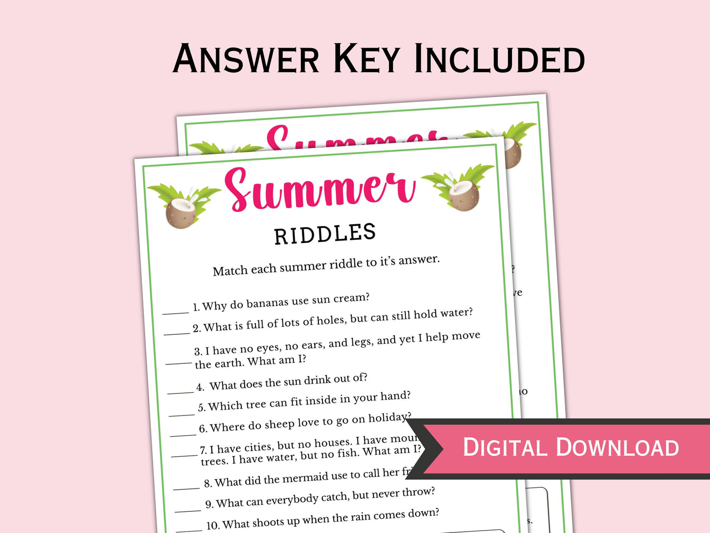 Summer Riddles Game