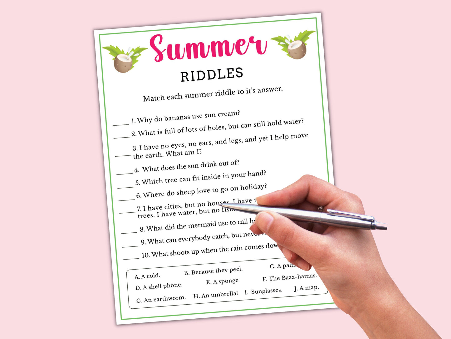 Summer Riddles Game