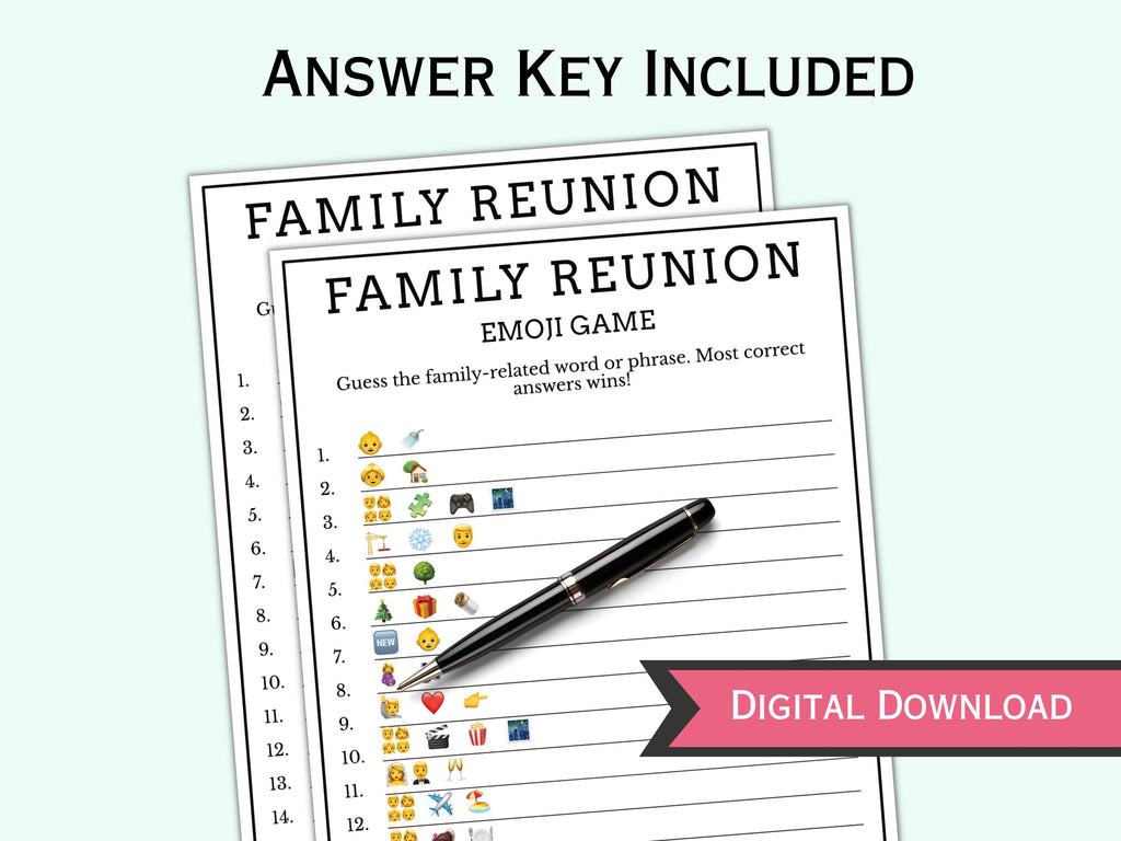 Family Reunion Emoji Game