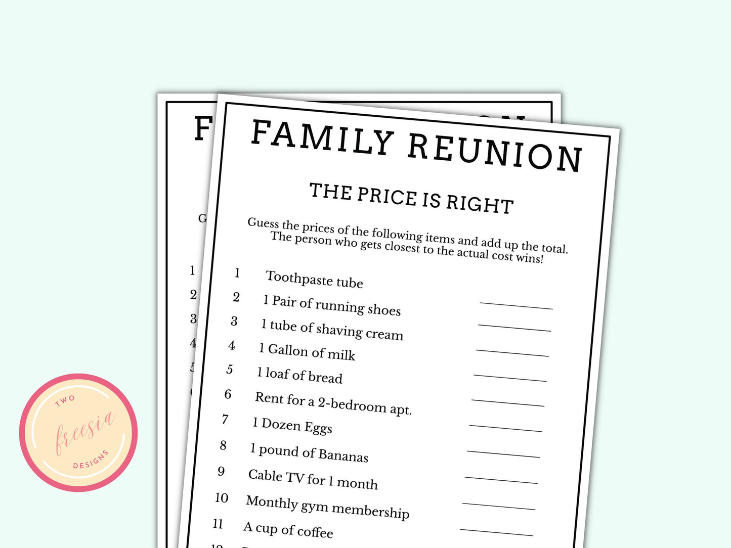 The Price is Right - Family Reunion Game