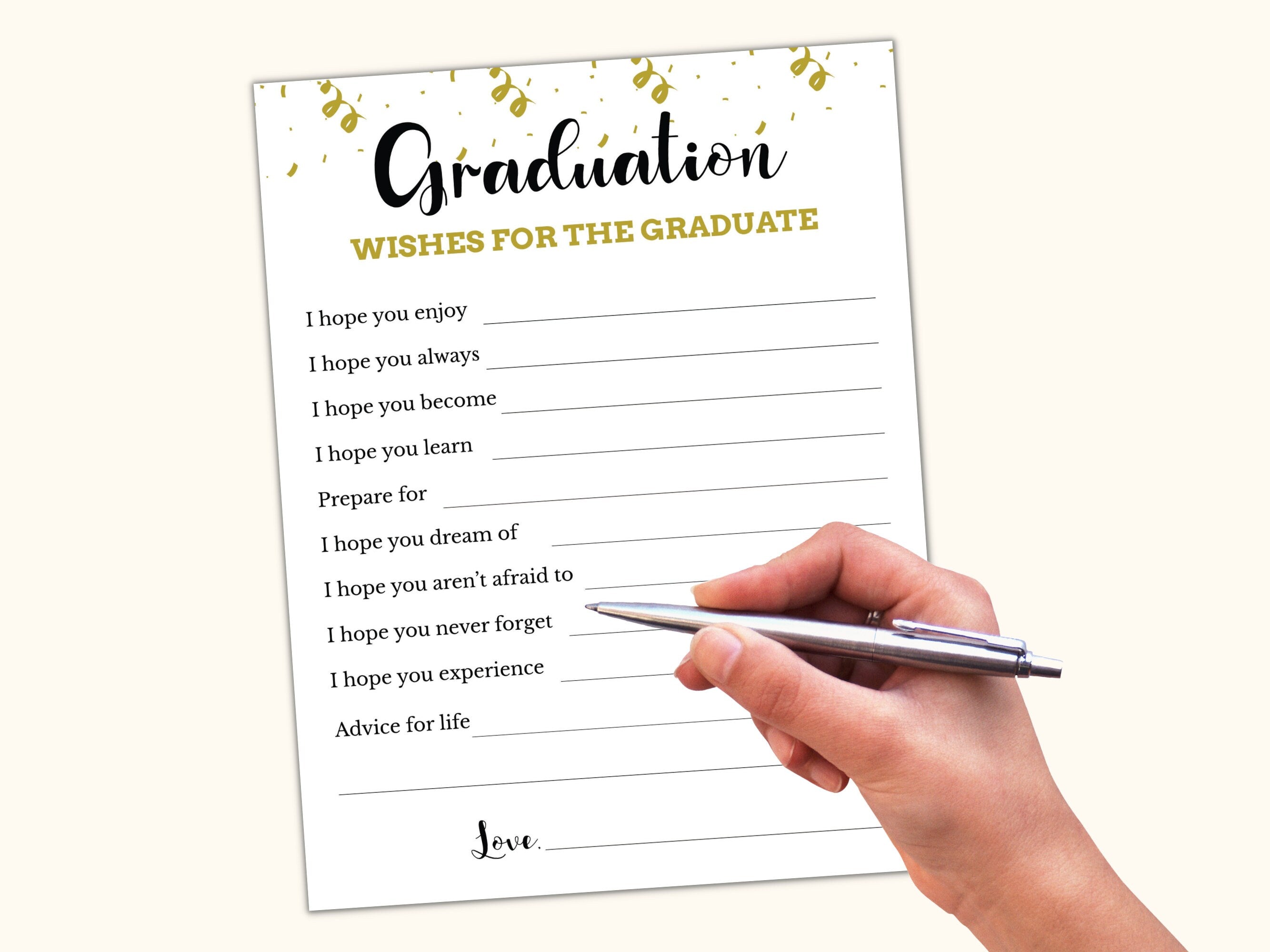 Wishes for the Graduate - Printable Cards