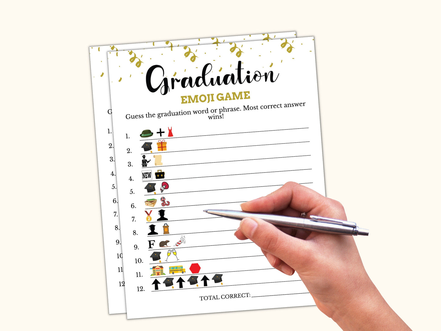 Graduation Emoji Game