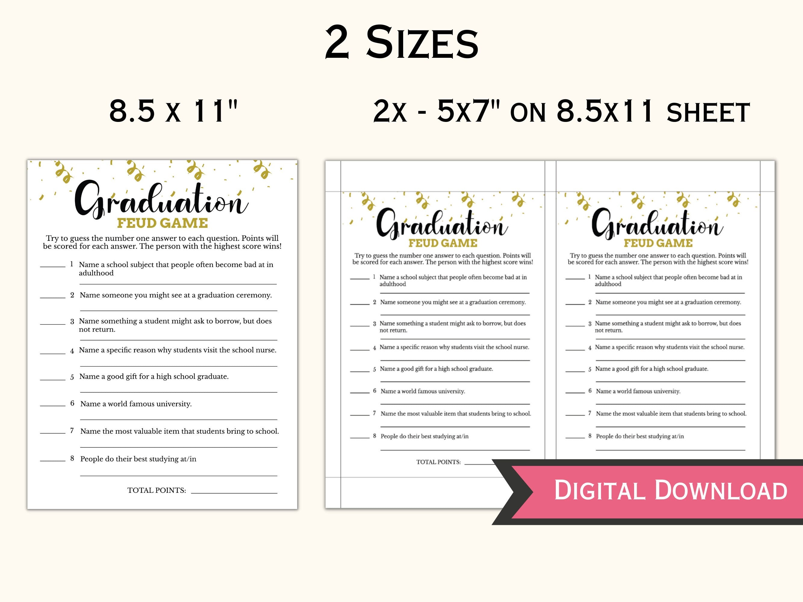 Graduation Feud Game