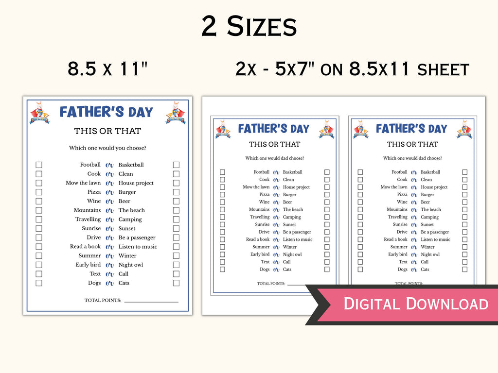 Father's Day This or That Game