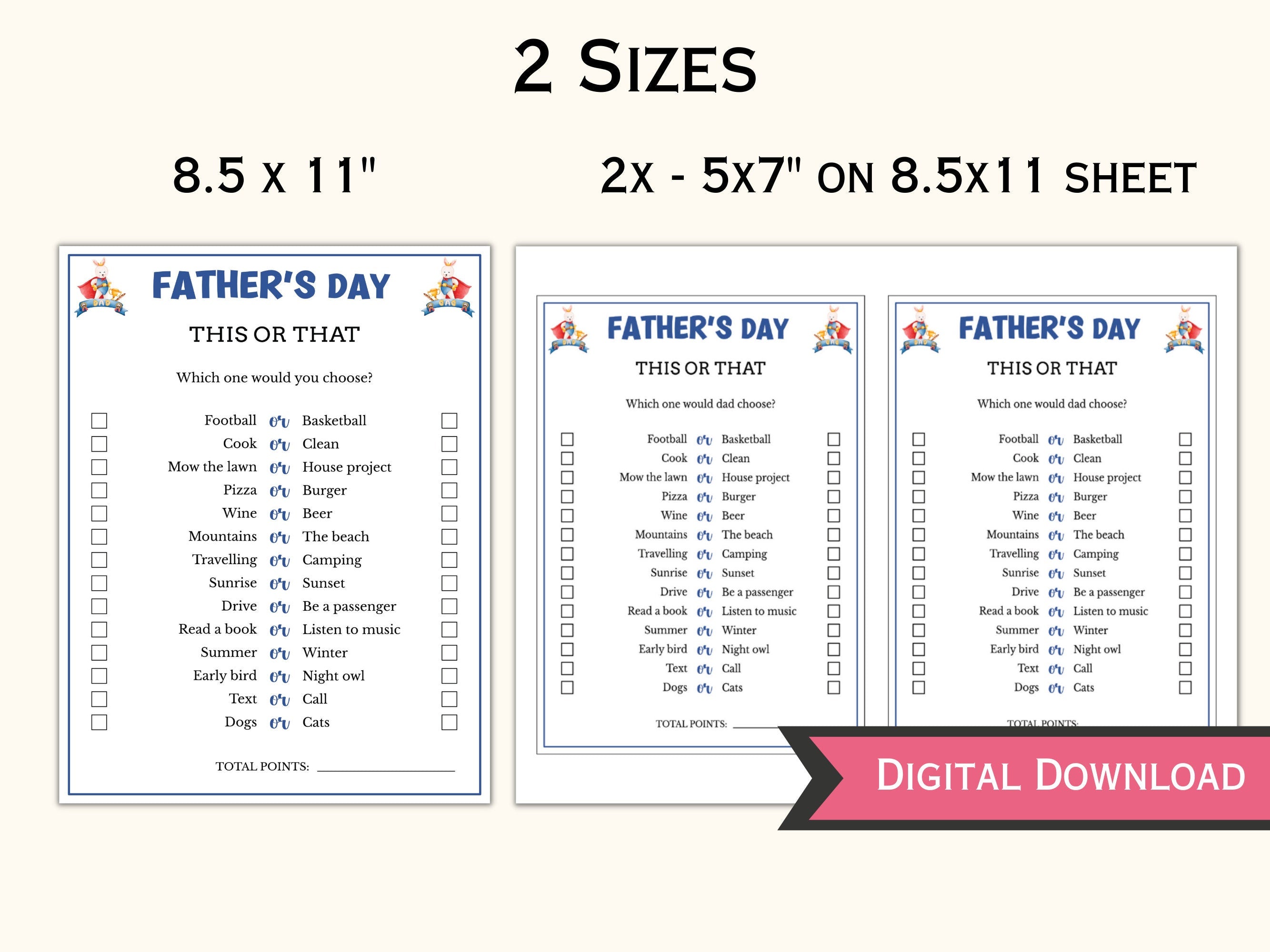 Father's Day This or That Game