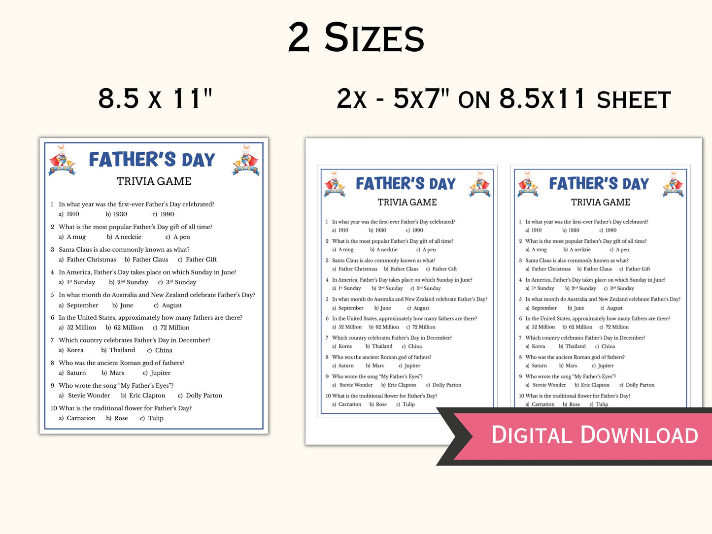 Father's Day Trivia Game