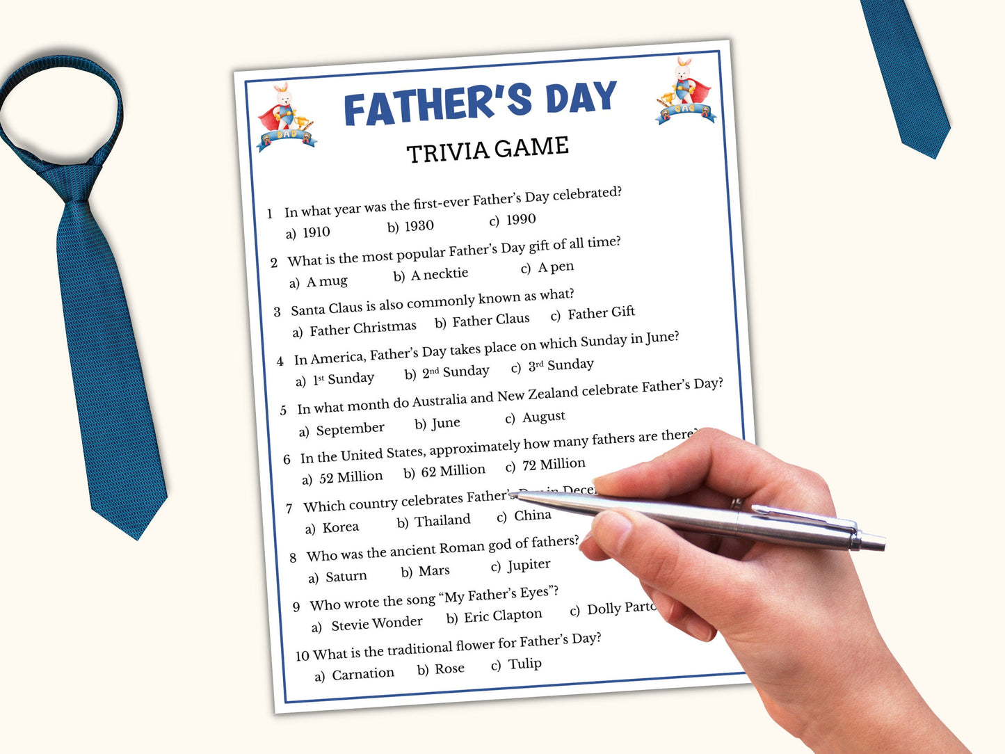 Father's Day Trivia Game