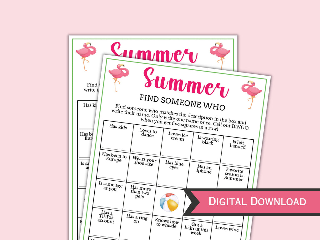 Summer Find the Guest Bingo