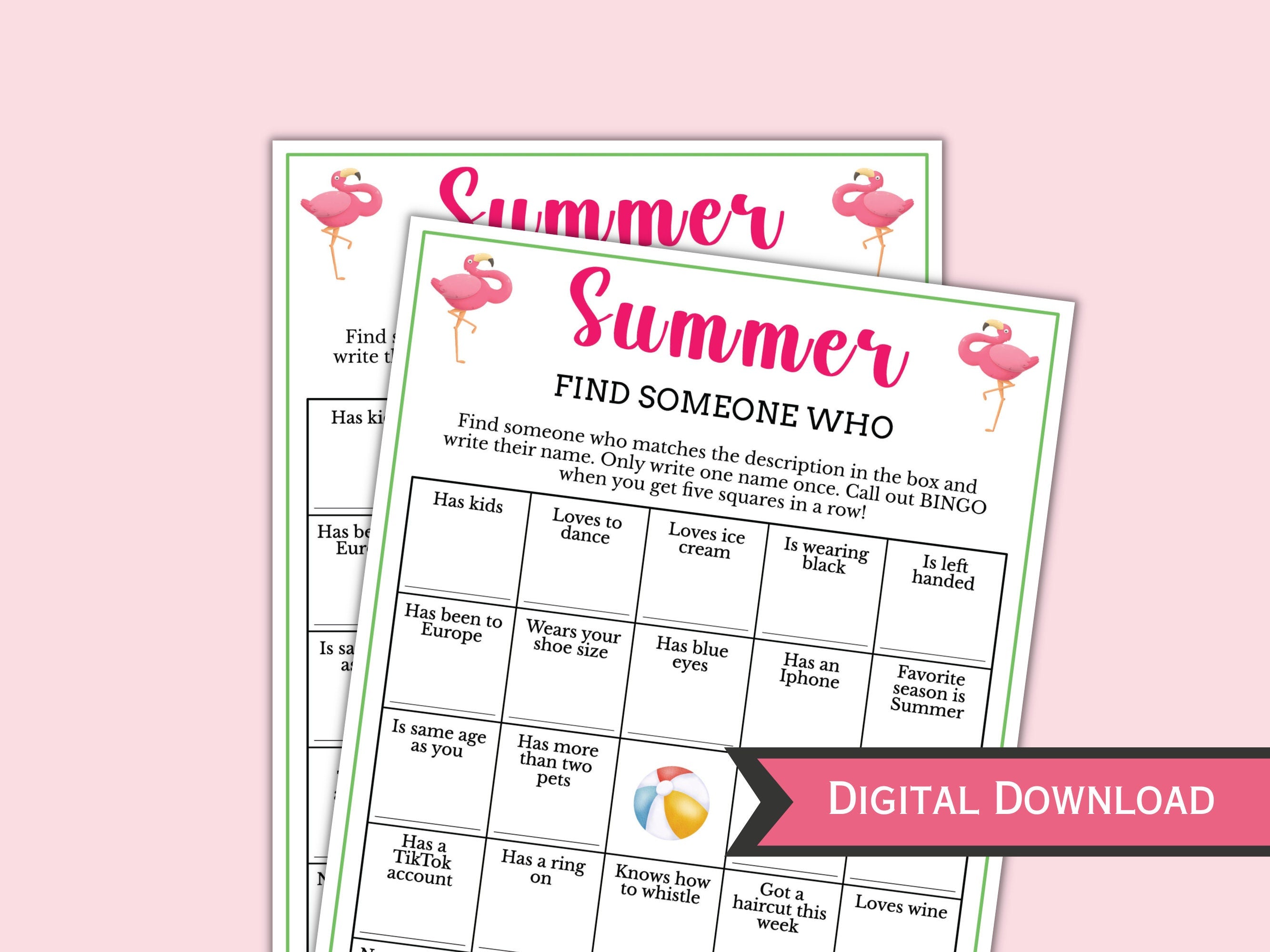 Summer Find the Guest Bingo