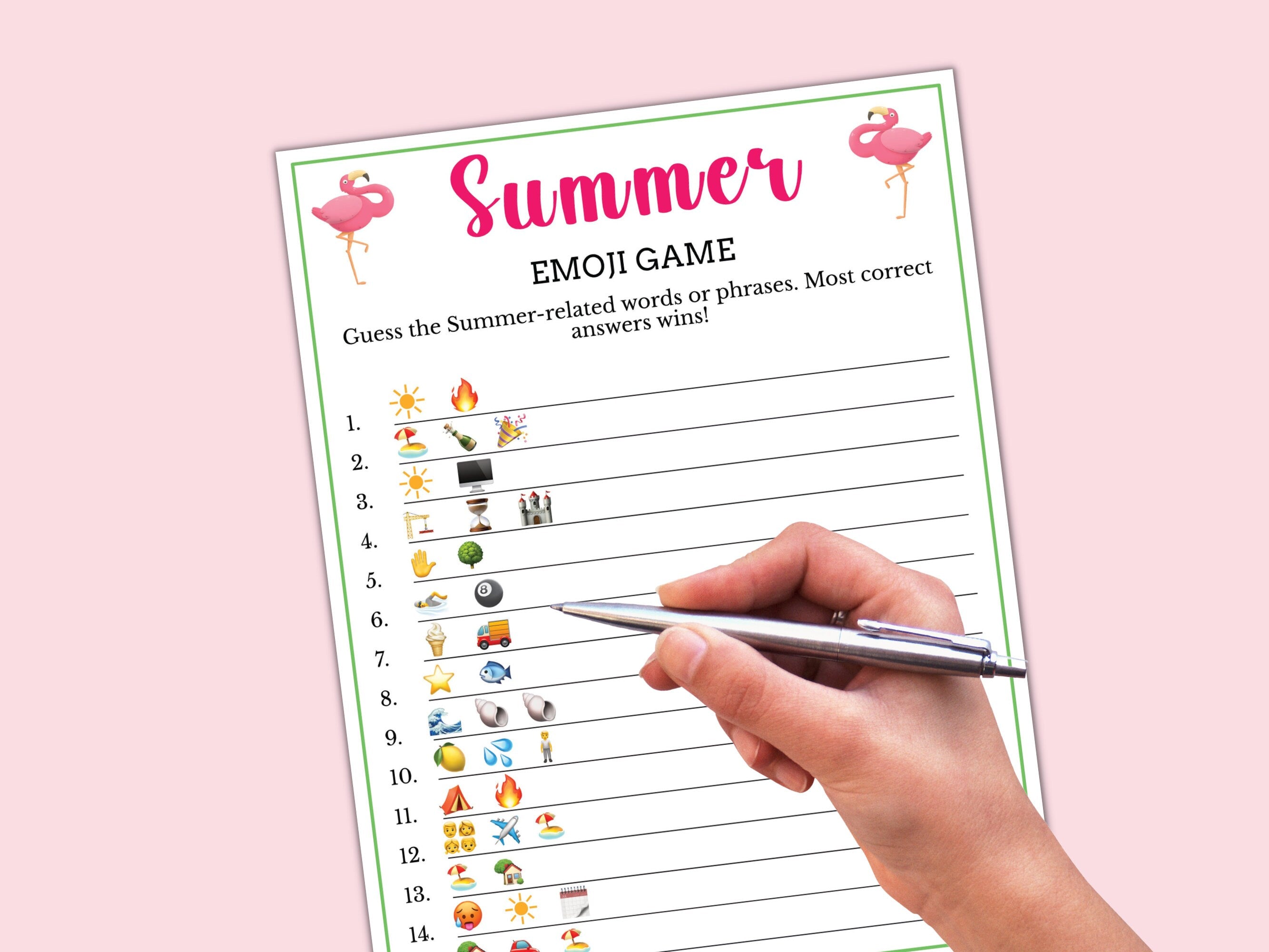 Summer Emoji Game
