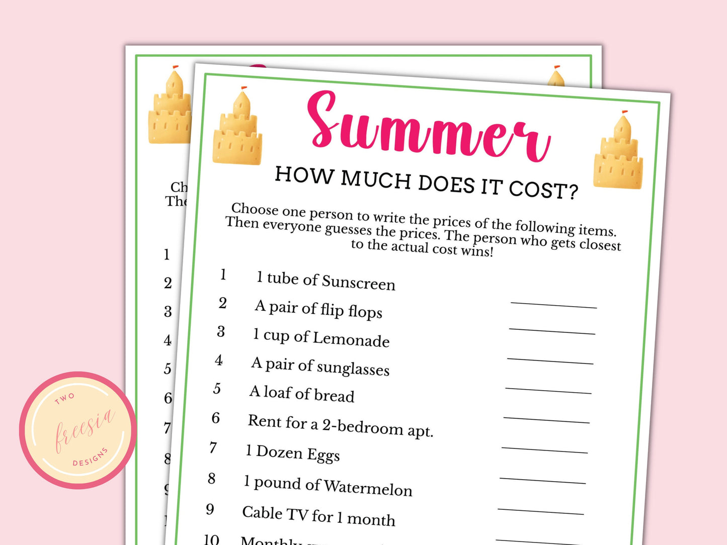 How Much Does it Cost Summer Game