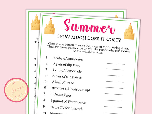 How Much Does it Cost Summer Game