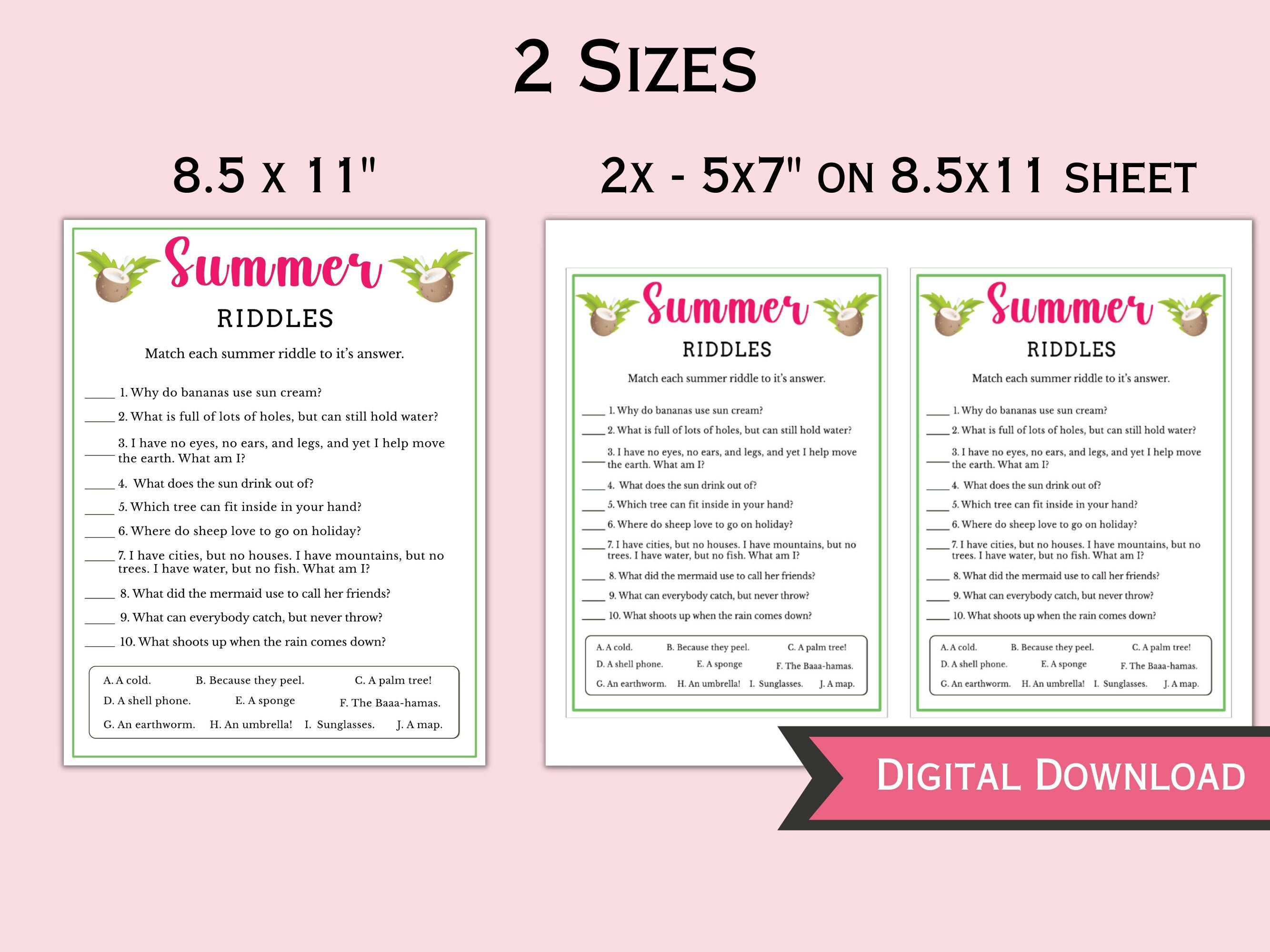 Summer Riddles Game