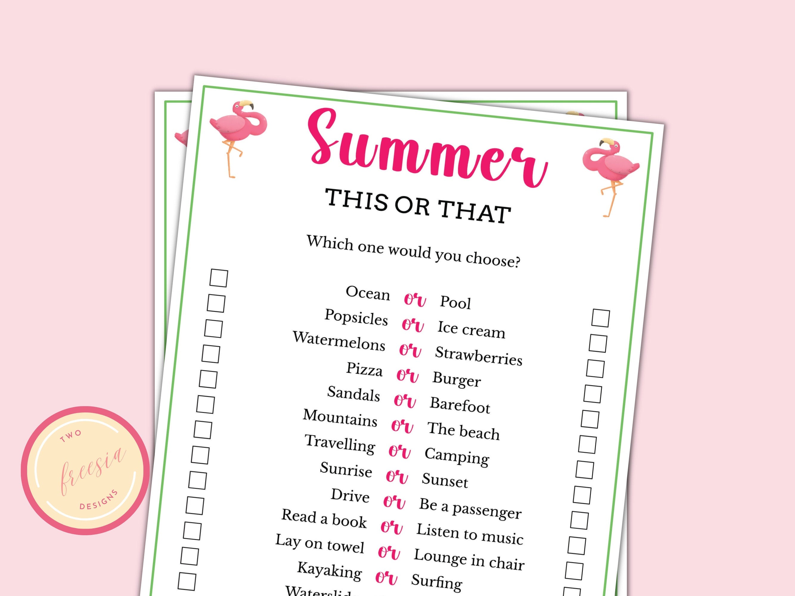 Summer This or That Game