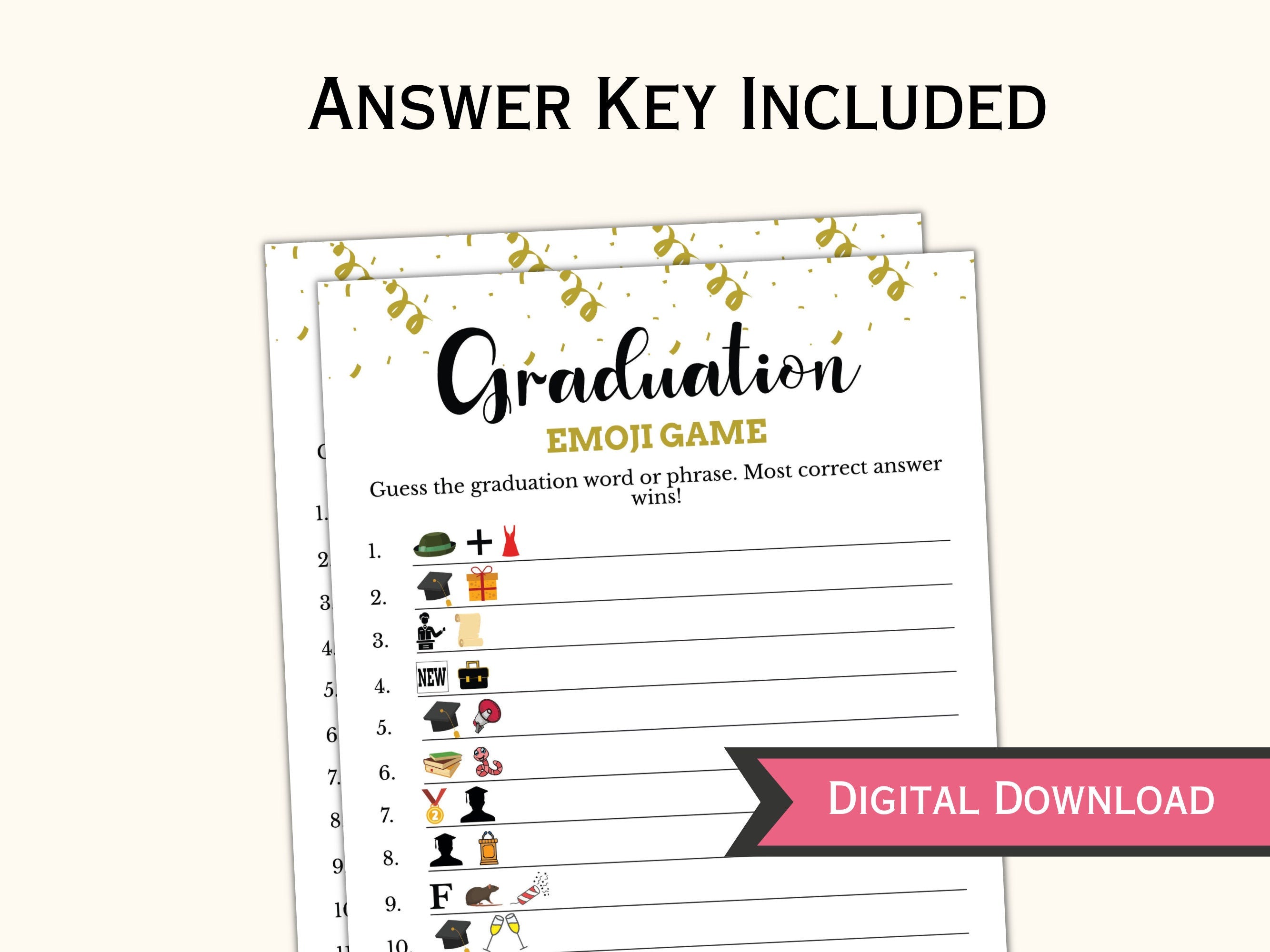 Graduation Emoji Game