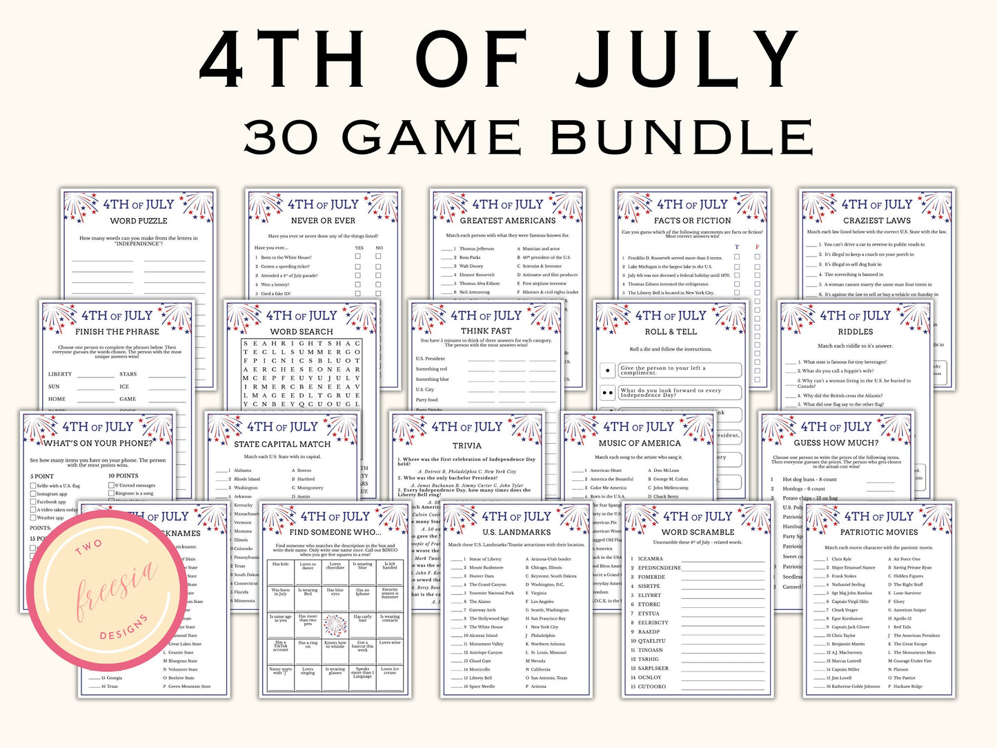 30 Fourth of July Games