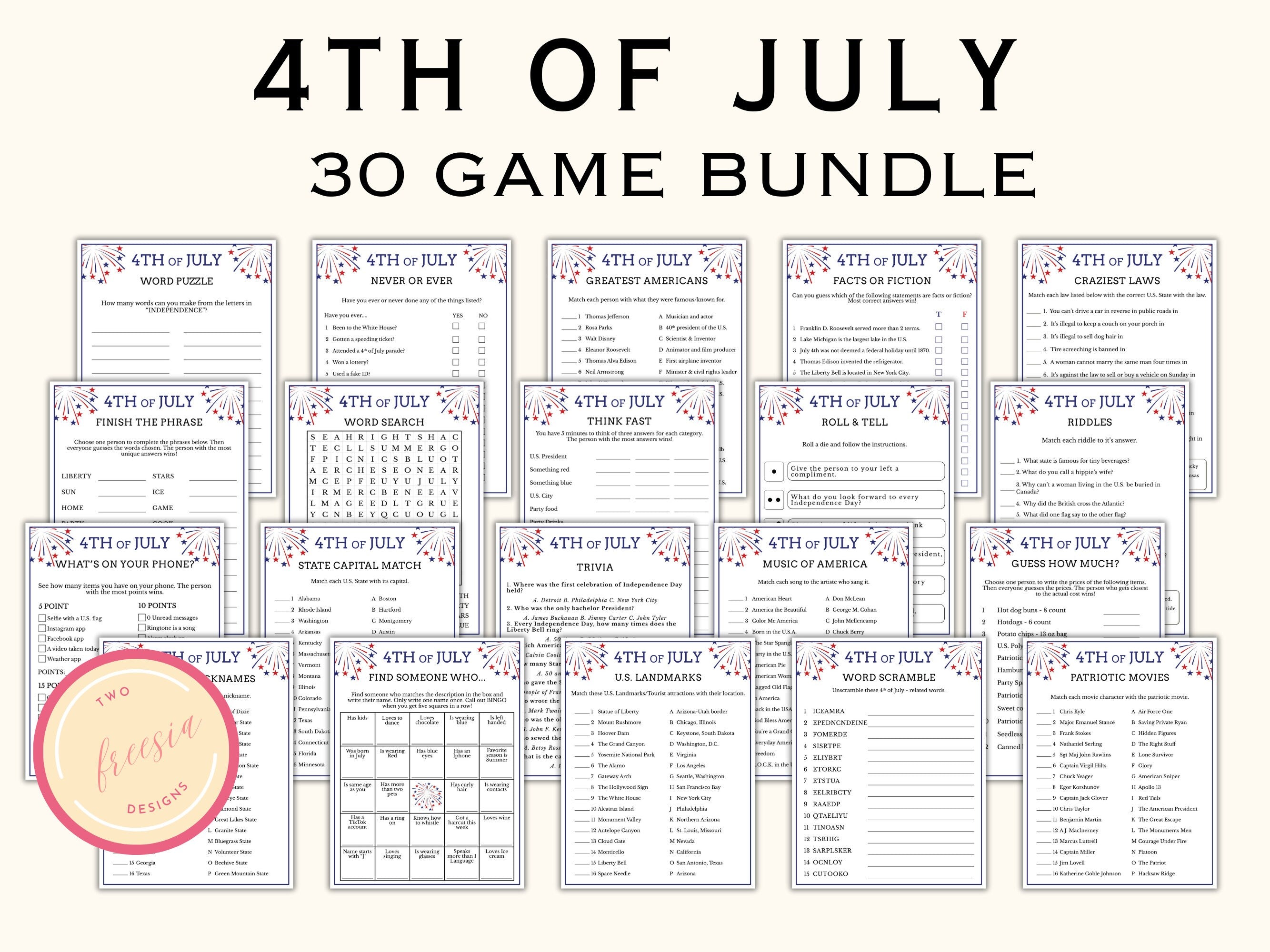 30 Fourth of July Games