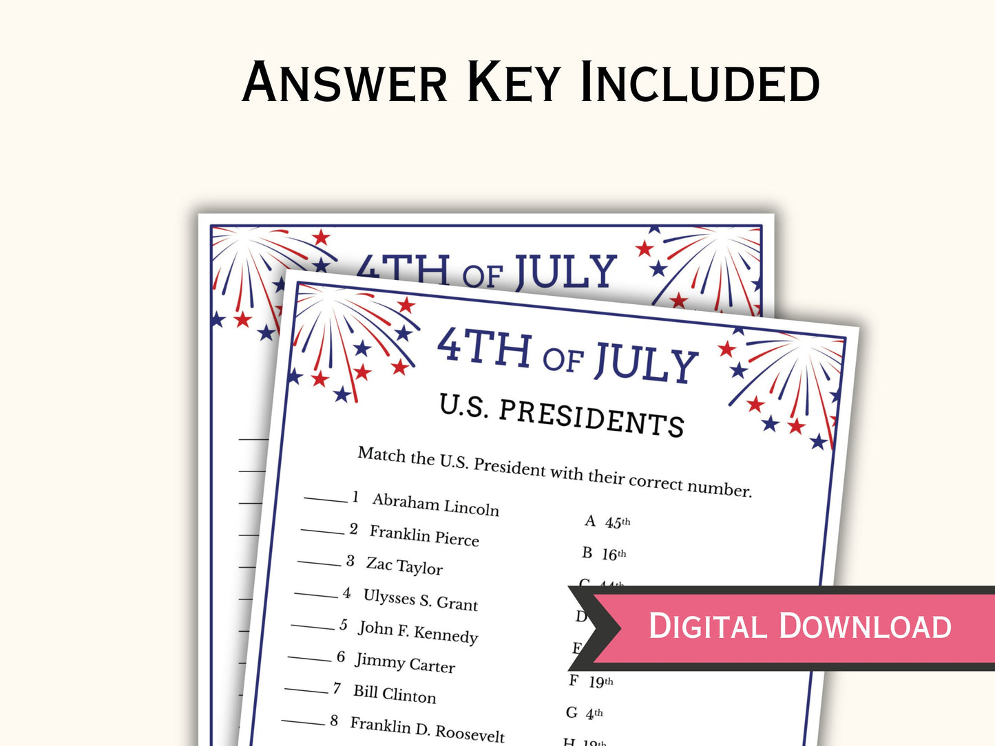 4th of July Games - 20 Printable Games