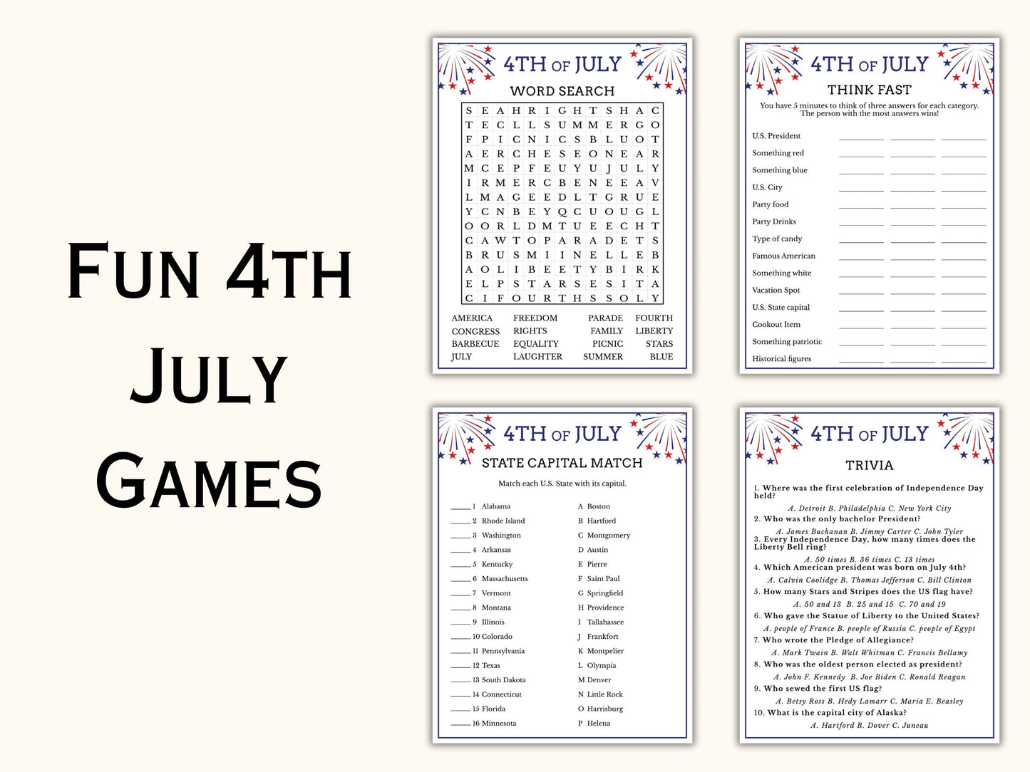 30 Fourth of July Games