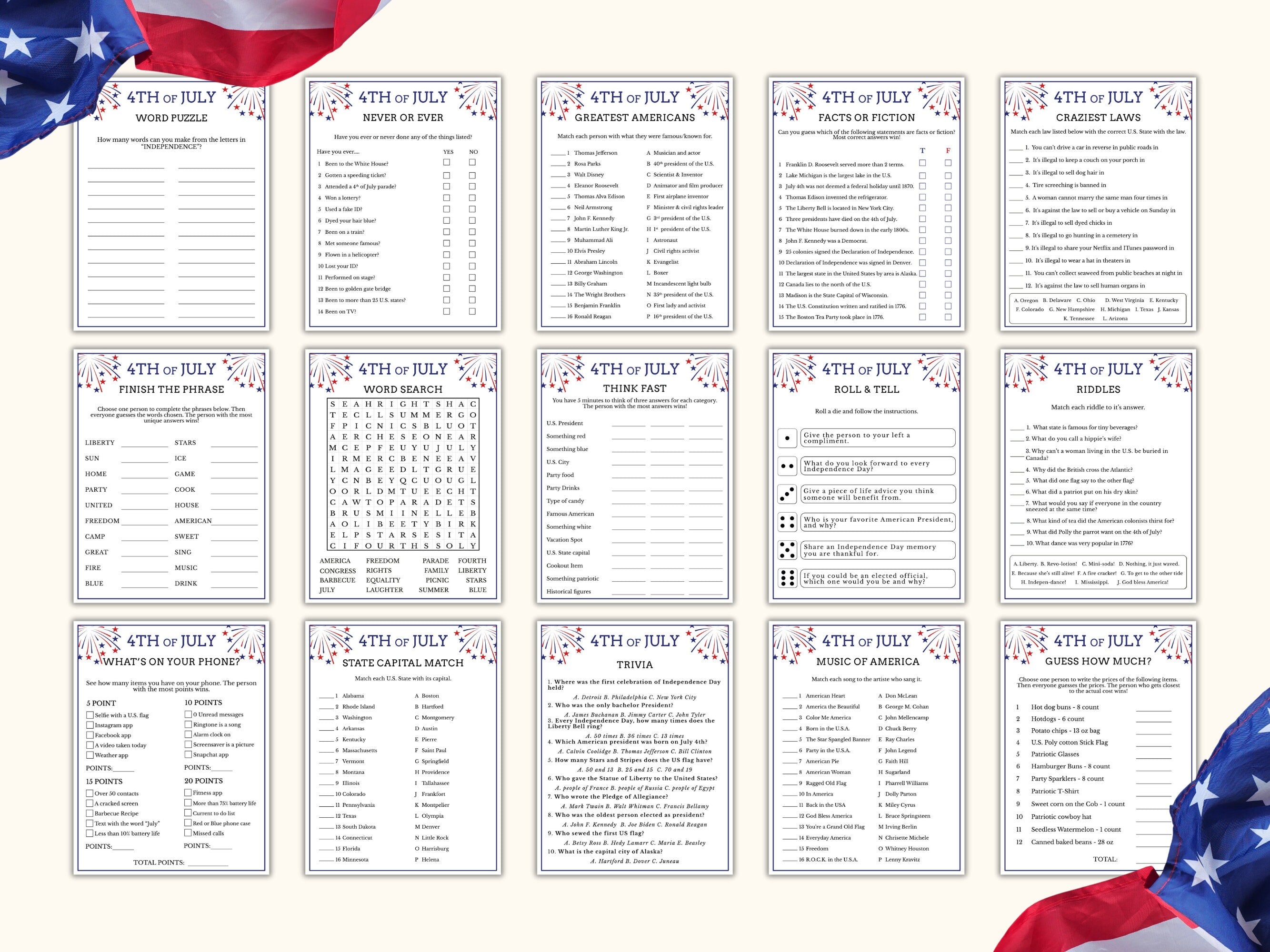 30 Fourth of July Games