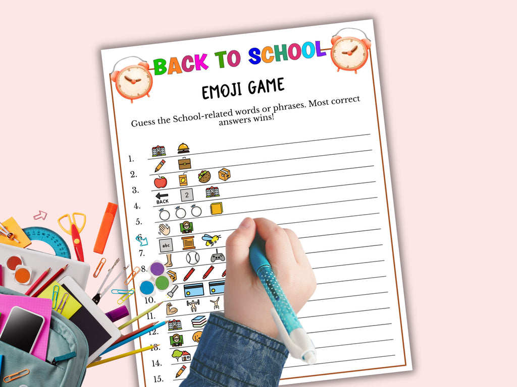 Back to School Emoji Game