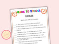 Back to School Riddles Game