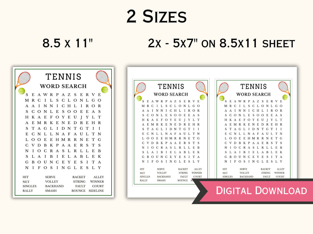 Tennis Party Games - 15 Games