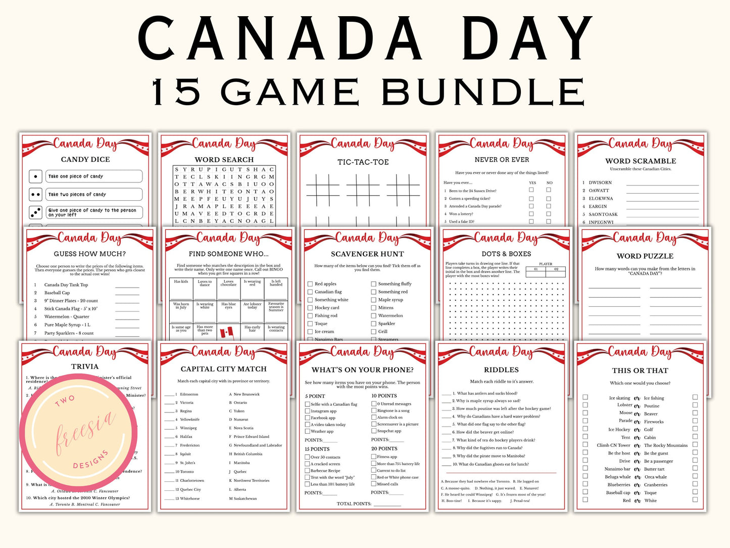 Canada Day Games - 15 Game Bundle