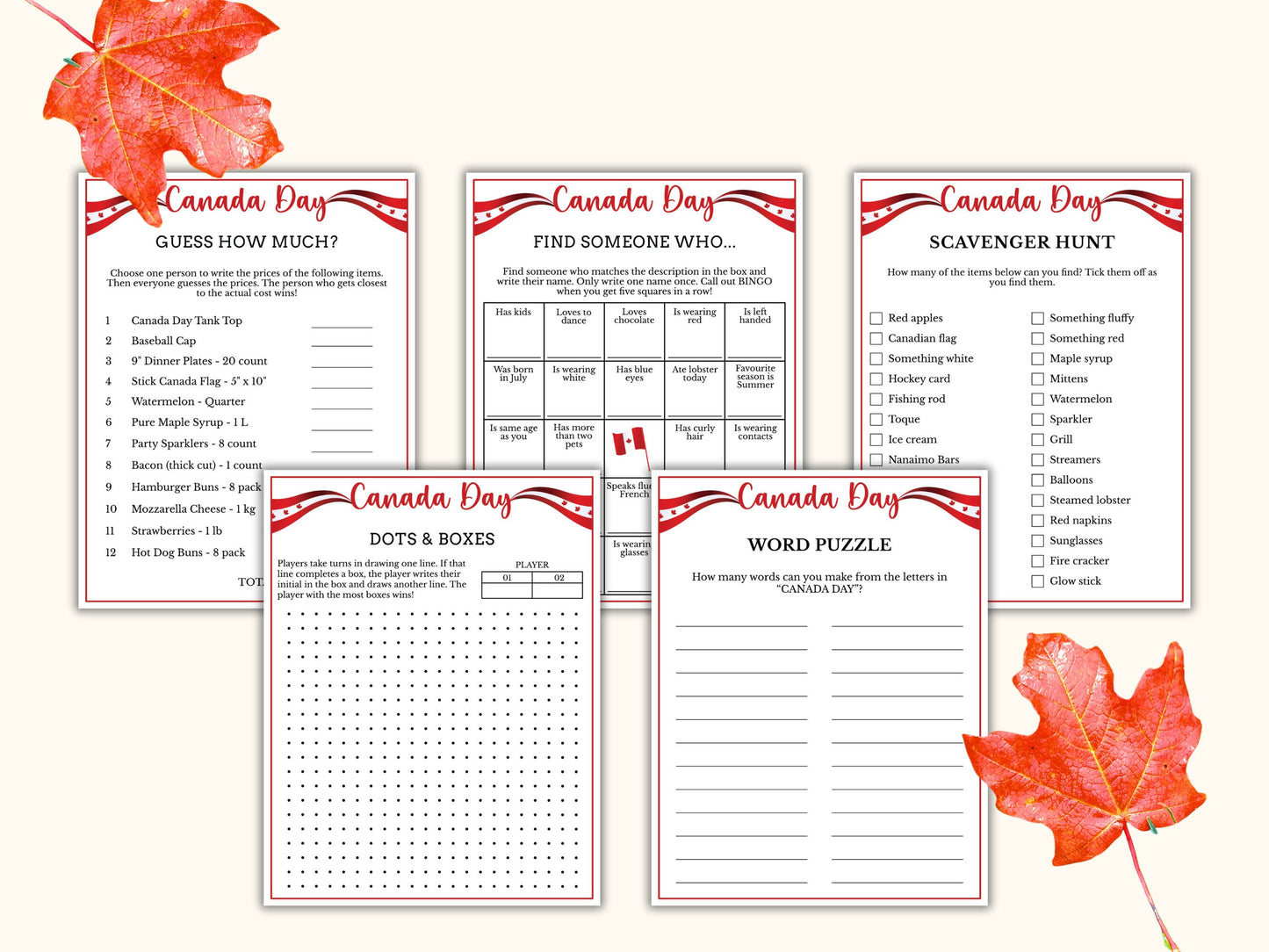 Canada Day Games - 15 Game Bundle