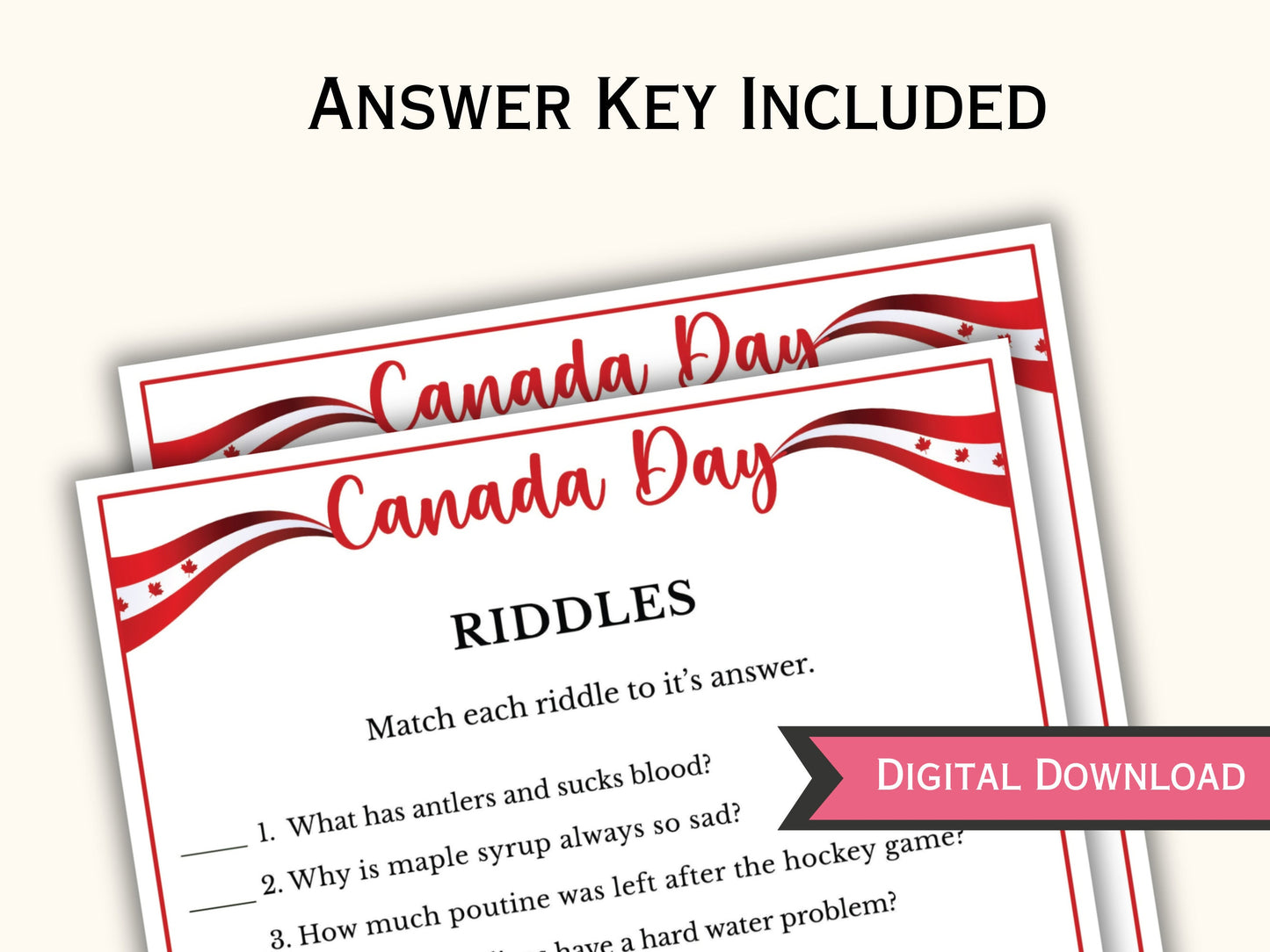 Canada Day Riddles Game