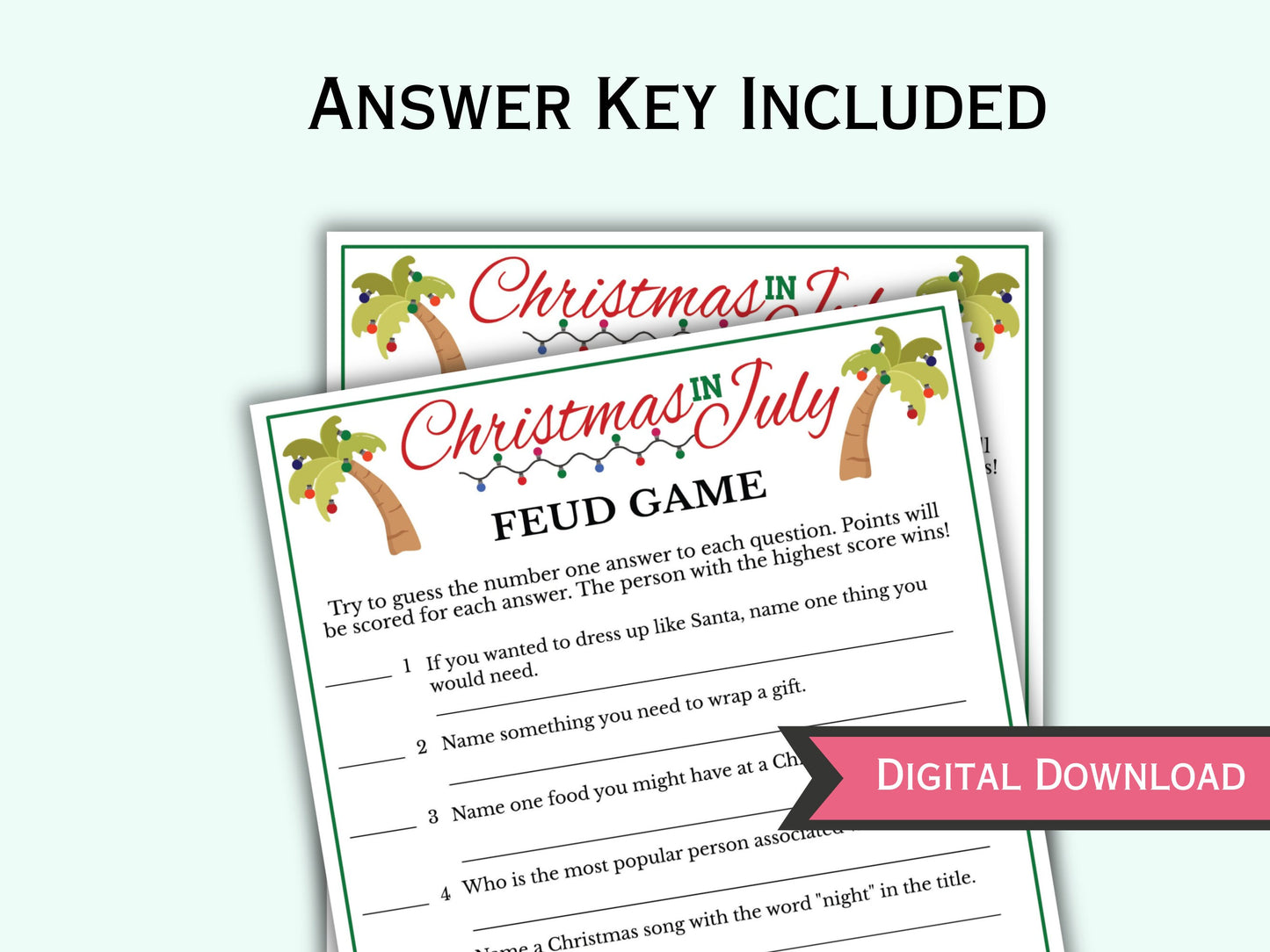 Christmas in July Feud Game