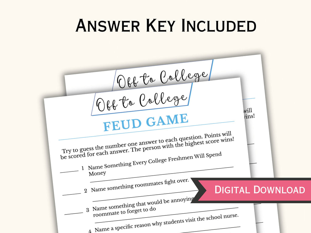 College Trunk Party Games (10 Games)